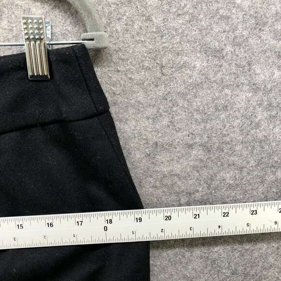 J. Crew Wool Blend Pencil Skirt Womens 8 Black Back Slit Career Workwear - Picture 7 of 8